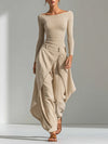 Marceline Joy | Boat Neck Top and Wide-Leg Trouser Set