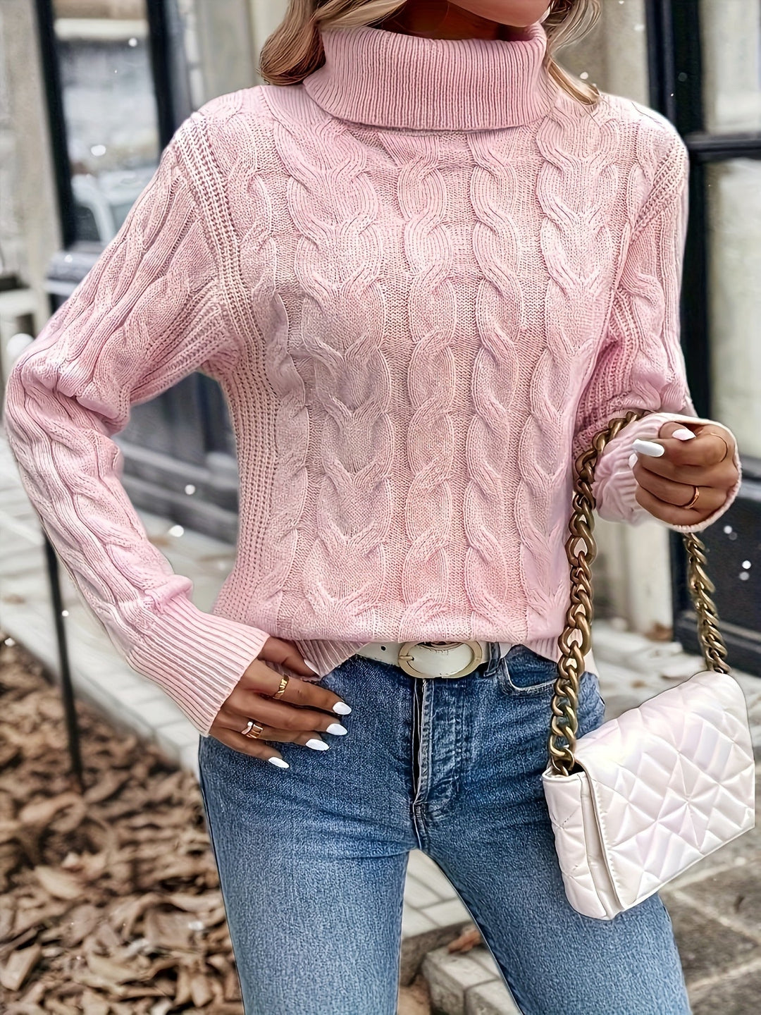 Noelani | Cable-Knit Turtleneck Sweater