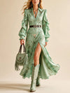 Marlena | Western Print Ruffled Maxi Dress