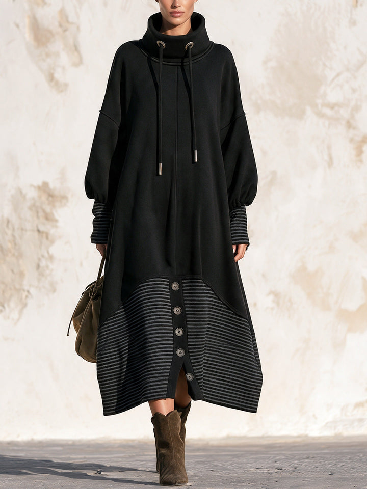 Rosamund Blaire | Turtleneck Sweater Midi Dress