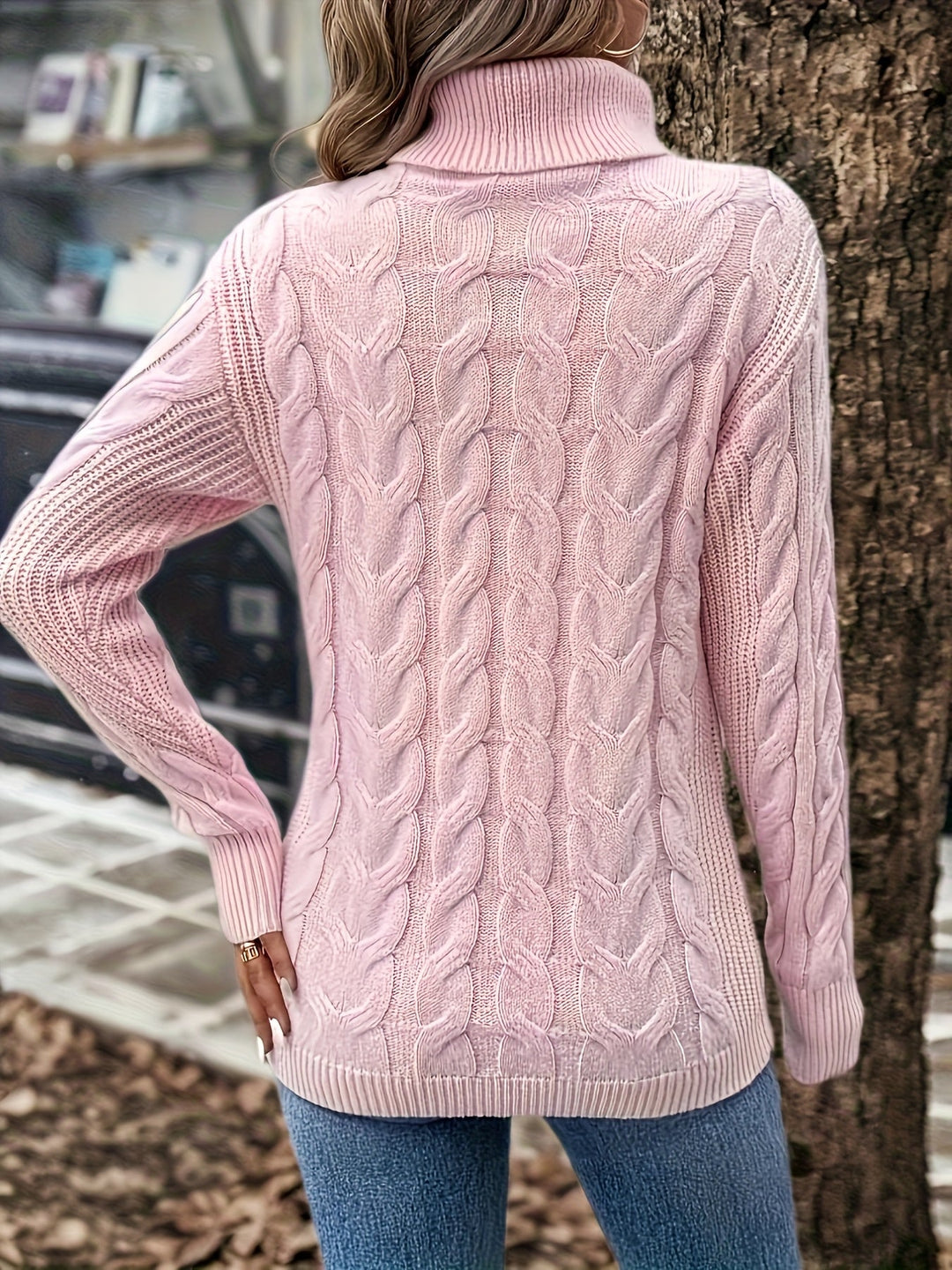 Noelani | Cable-Knit Turtleneck Sweater