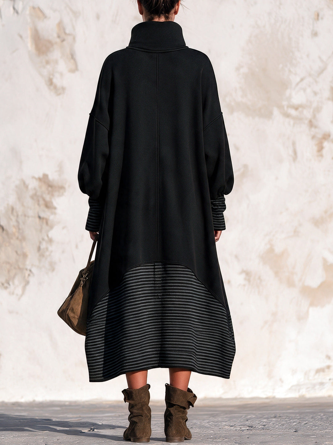 Rosamund Blaire | Turtleneck Sweater Midi Dress