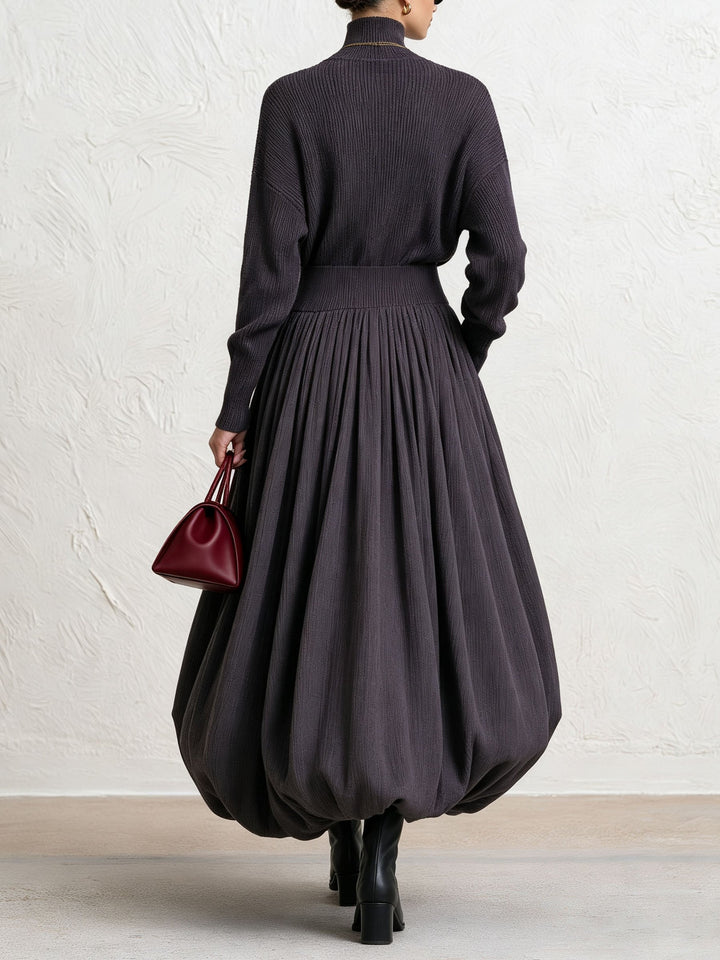 Josephine Blair | High Neck Sweater Maxi Dress