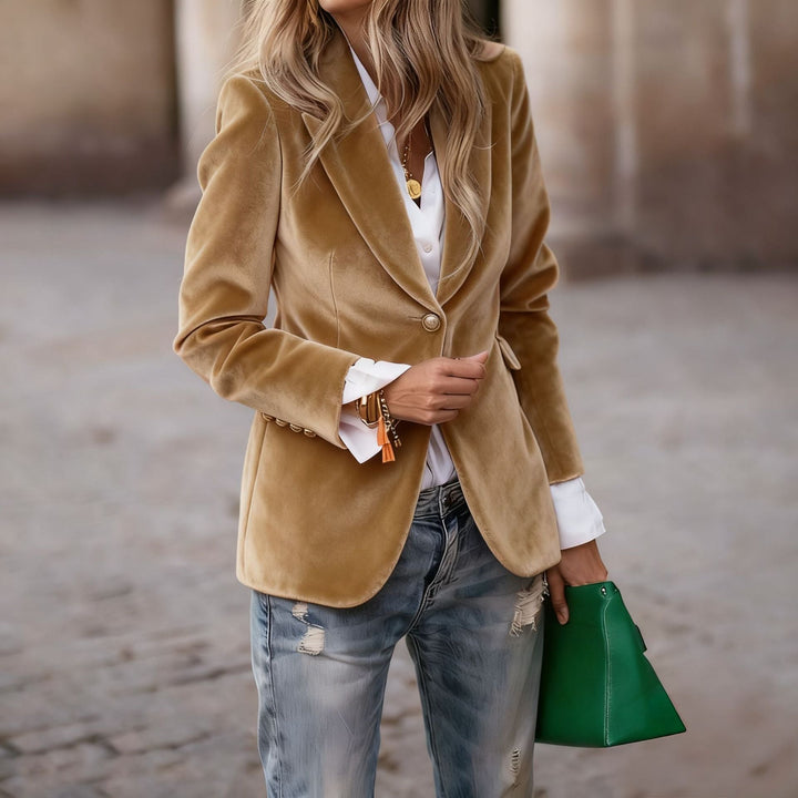 Velvet Slim-Fit Blazer