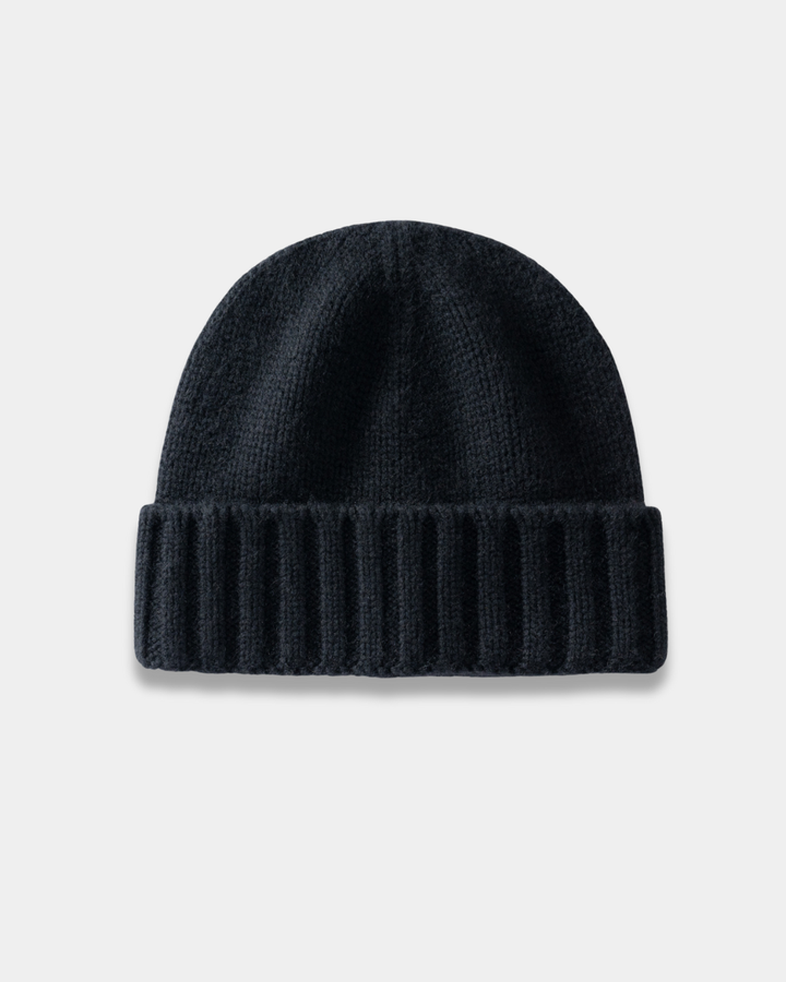 Winston | 100% Cashmere Rib-Knit Beanie