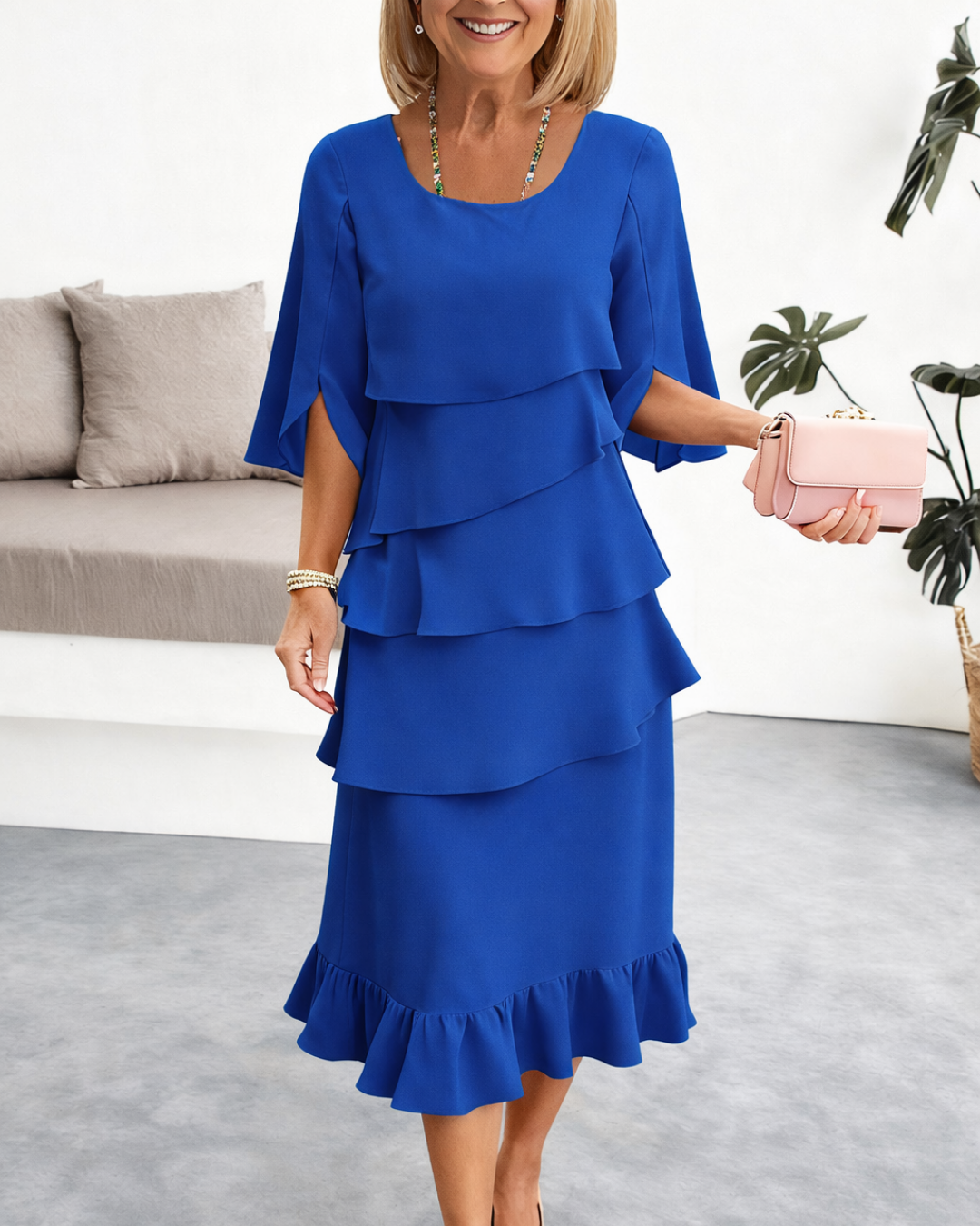 Patricia | Elegant Tiered Ruffle Dress