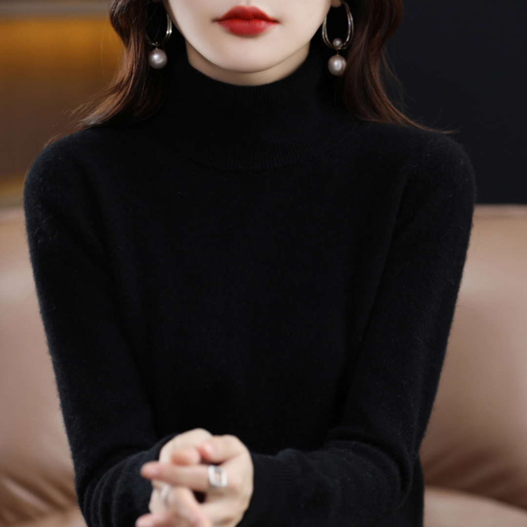 Marisol | Black Cashmere Turtleneck