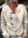 Elara | Pink Rose Cardigan Sweater
