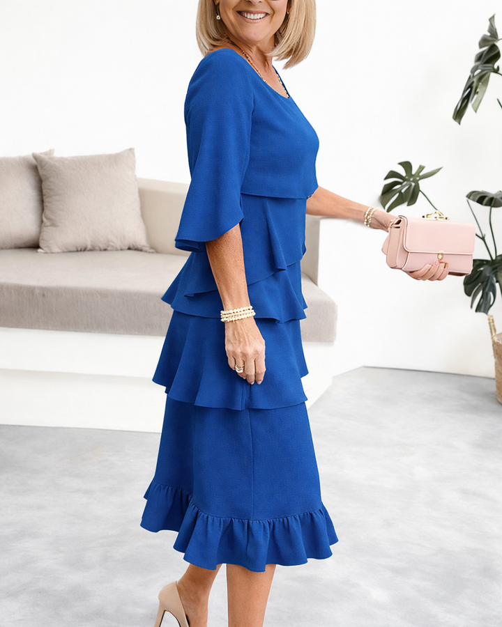Patricia | Elegant Tiered Ruffle Dress