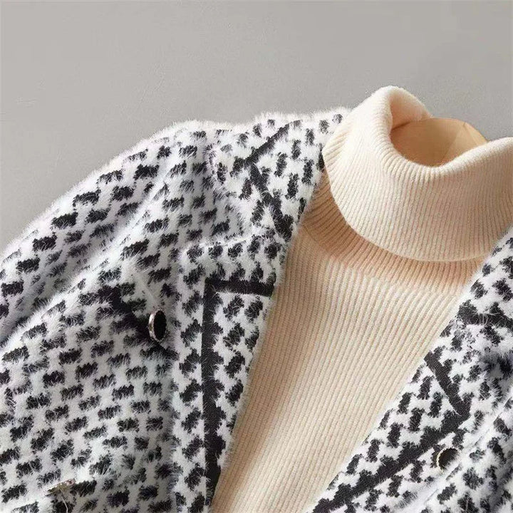 Harmony | Wool Cashmere Houndstooth Jacket