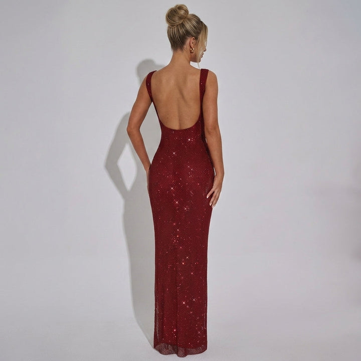 Odalys Grace | Embellished Satin Evening Gown