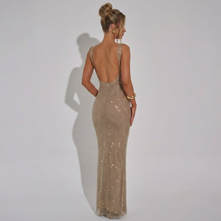 Odalys Grace | Embellished Satin Evening Gown