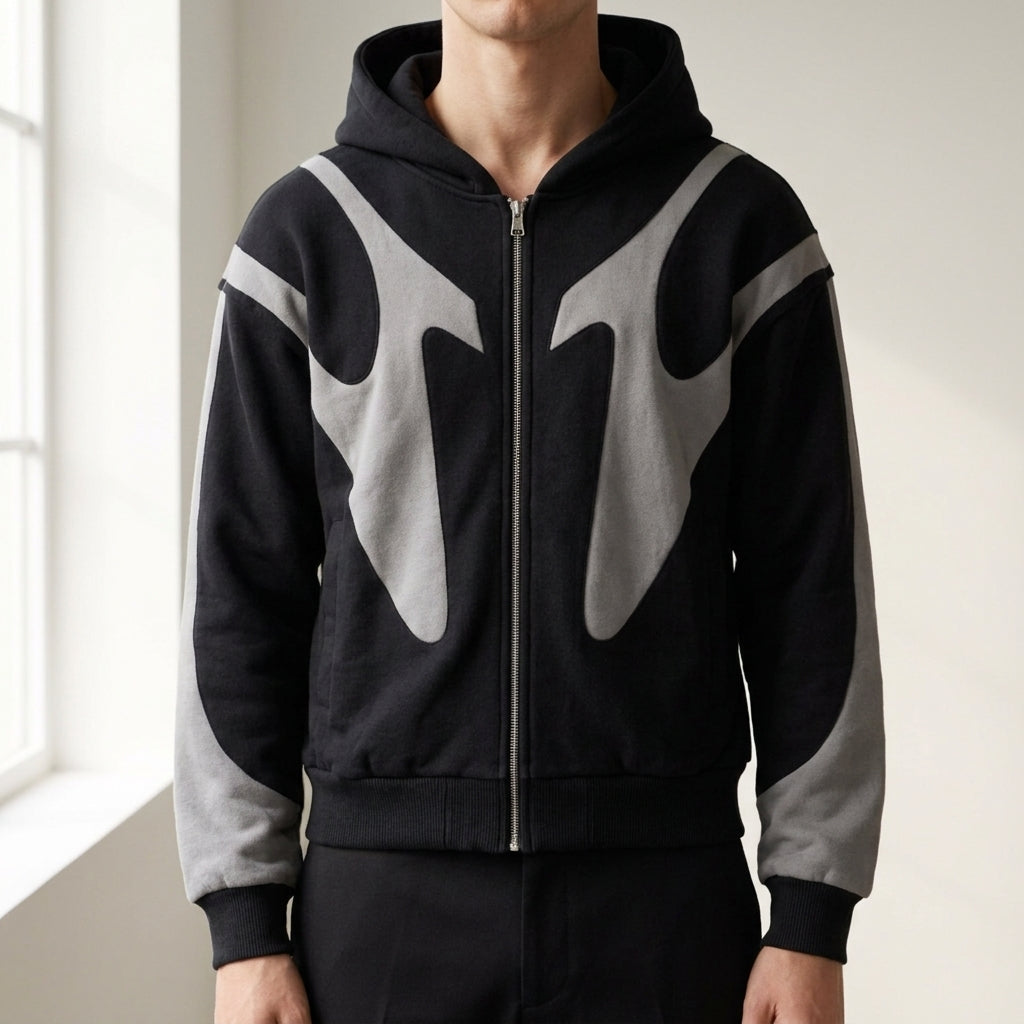 Damian | Abstract Graphic Zip Hoodie