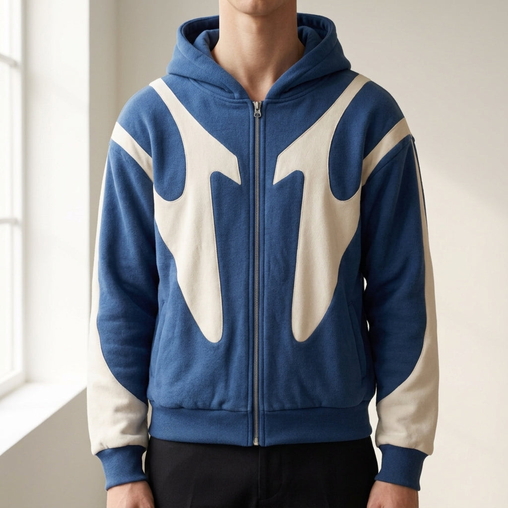 Damian | Abstract Graphic Zip Hoodie