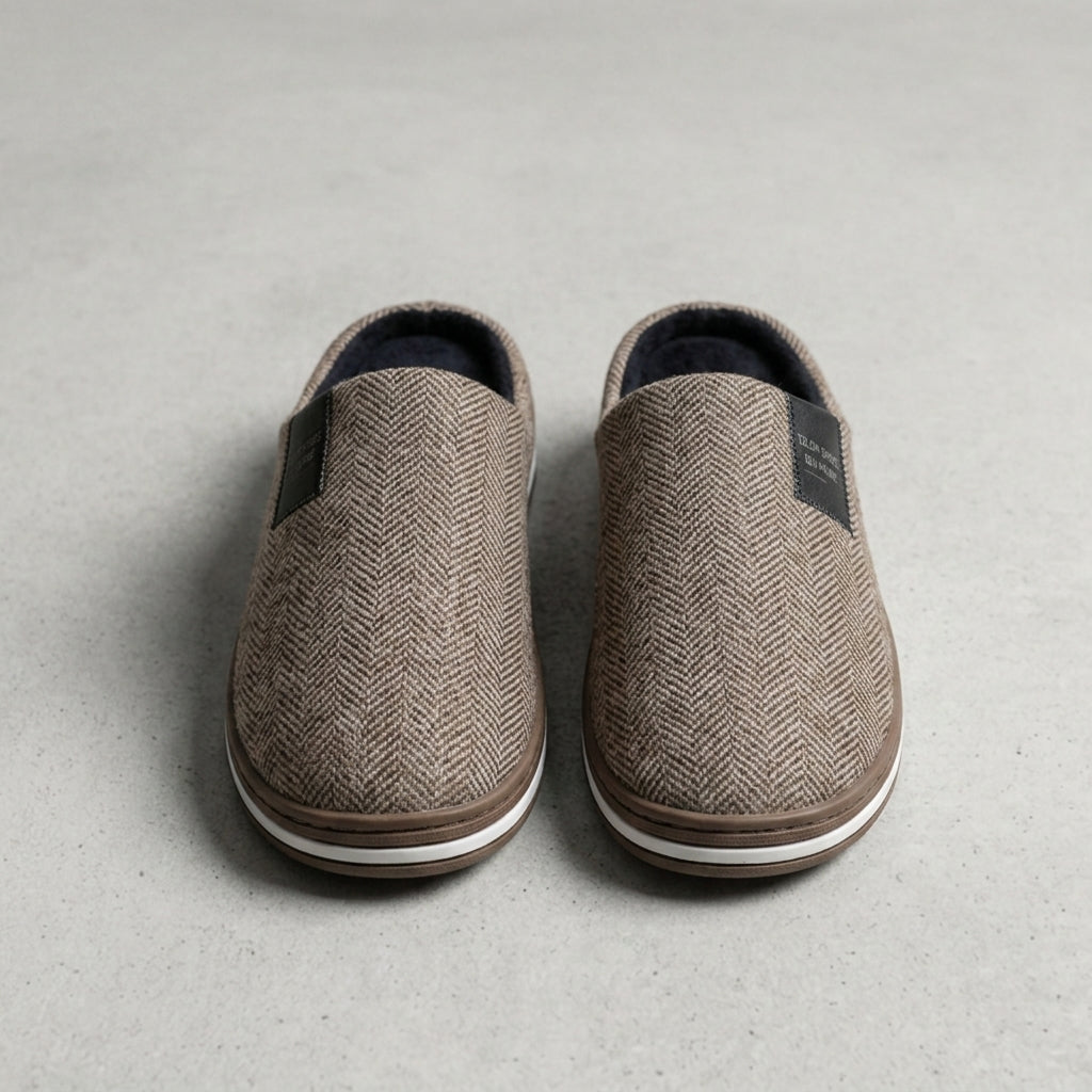 Beatrix | Herringbone Fleece Slippers