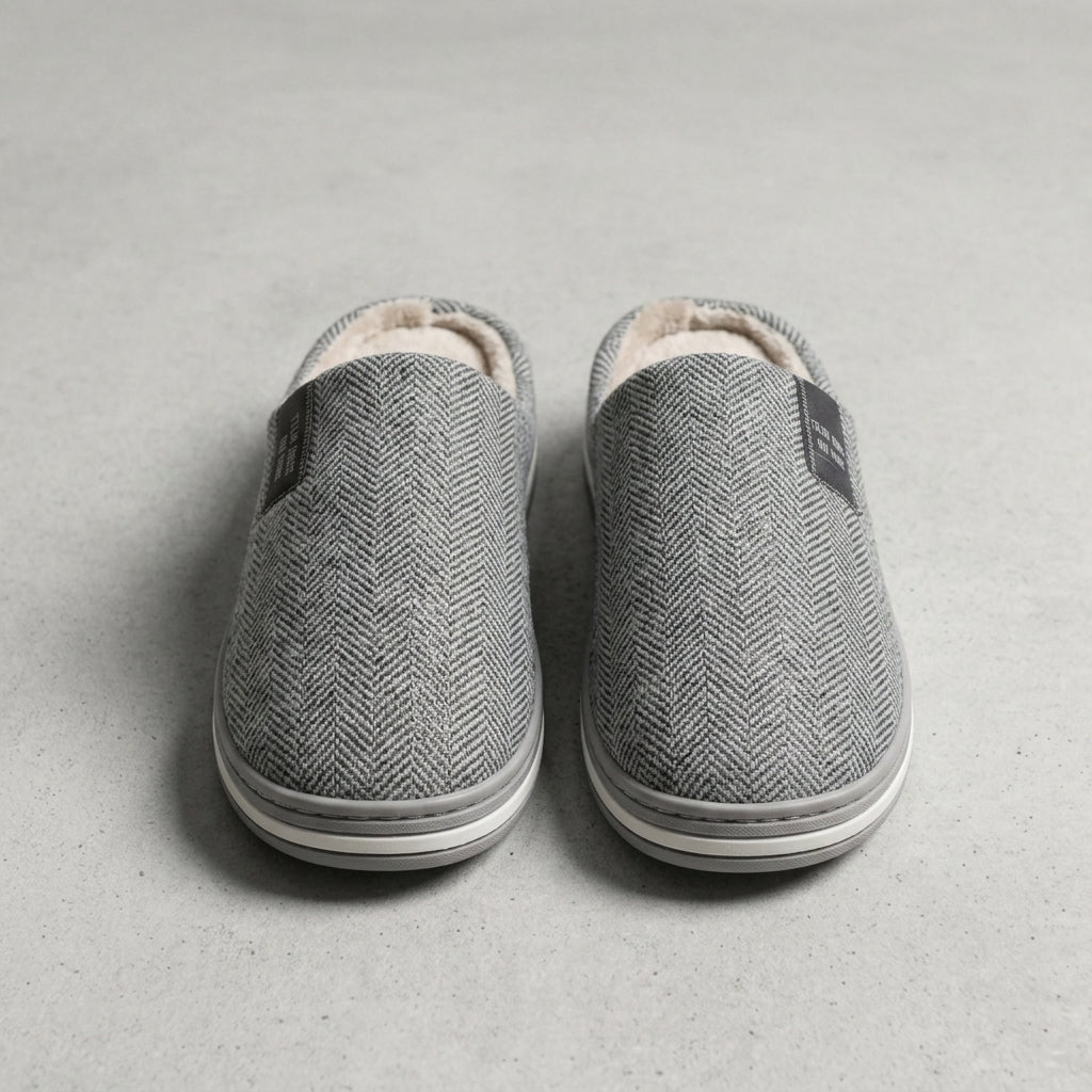 Beatrix | Herringbone Fleece Slippers