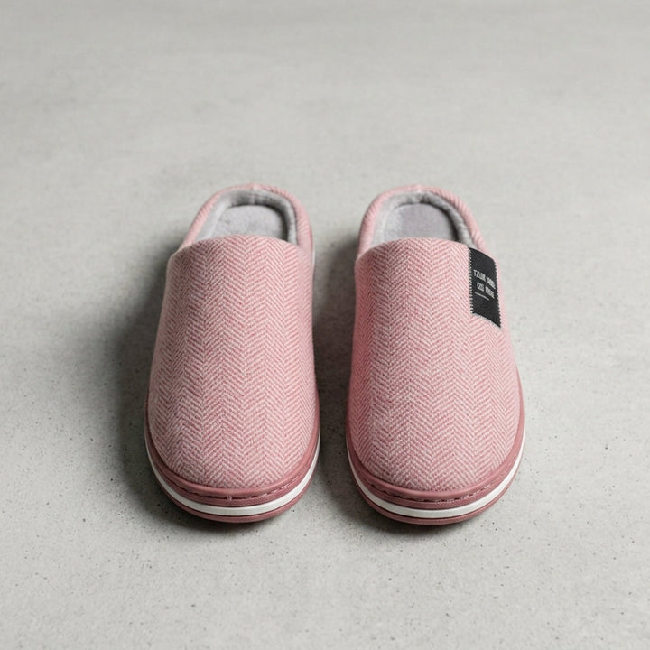 Beatrix | Herringbone Fleece Slippers