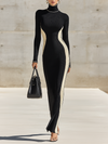 Ruby | Turtleneck Sweater Dress, Two-Tone