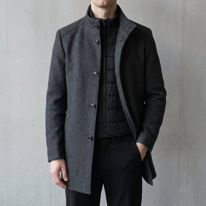 Lorenzo | Men's Wool Overcoat with Soft Lined Interior