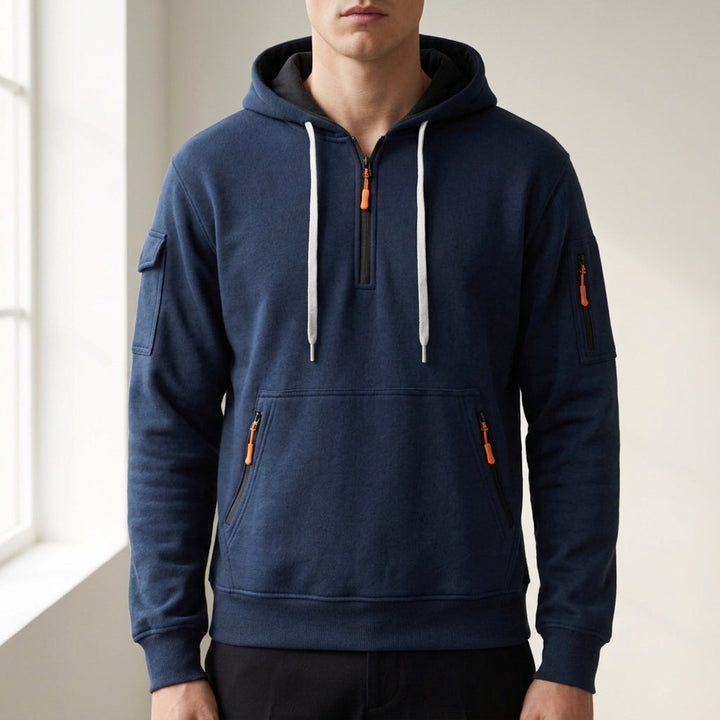 Julian | Quarter-Zip Hoodie with Zipper Pockets
