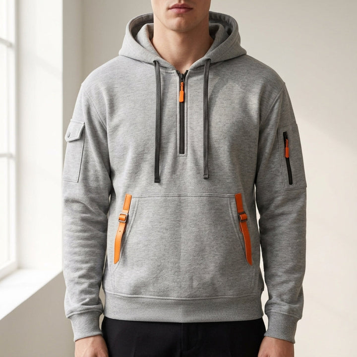Julian | Quarter-Zip Hoodie with Zipper Pockets