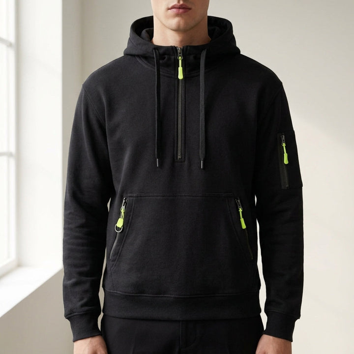 Julian | Quarter-Zip Hoodie with Zipper Pockets