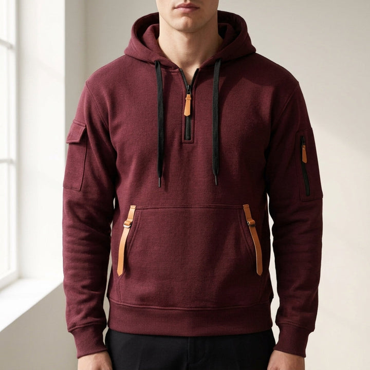 Julian | Quarter-Zip Hoodie with Zipper Pockets