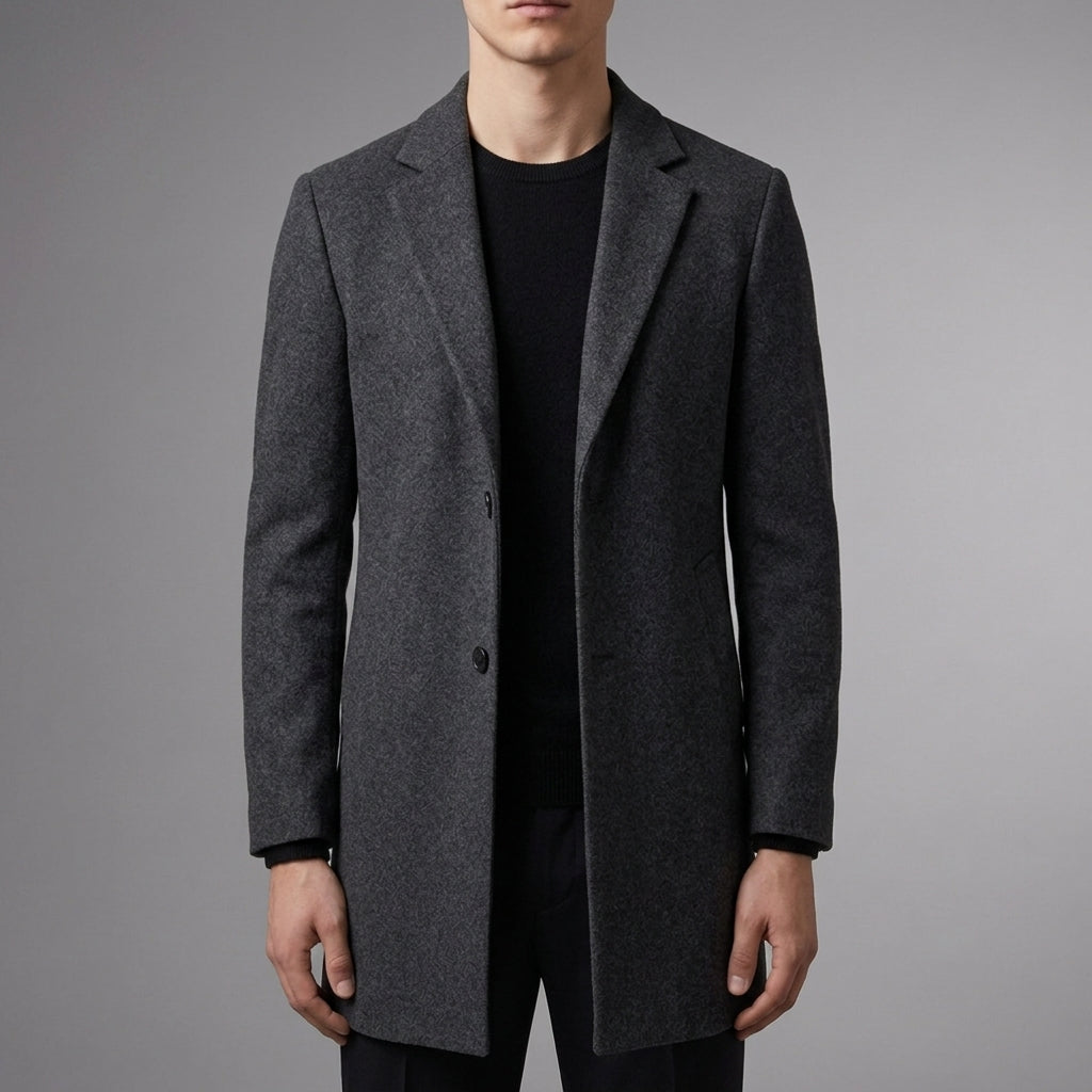 Augustin | Men's Slim-Fit Long Wool Blend Overcoat
