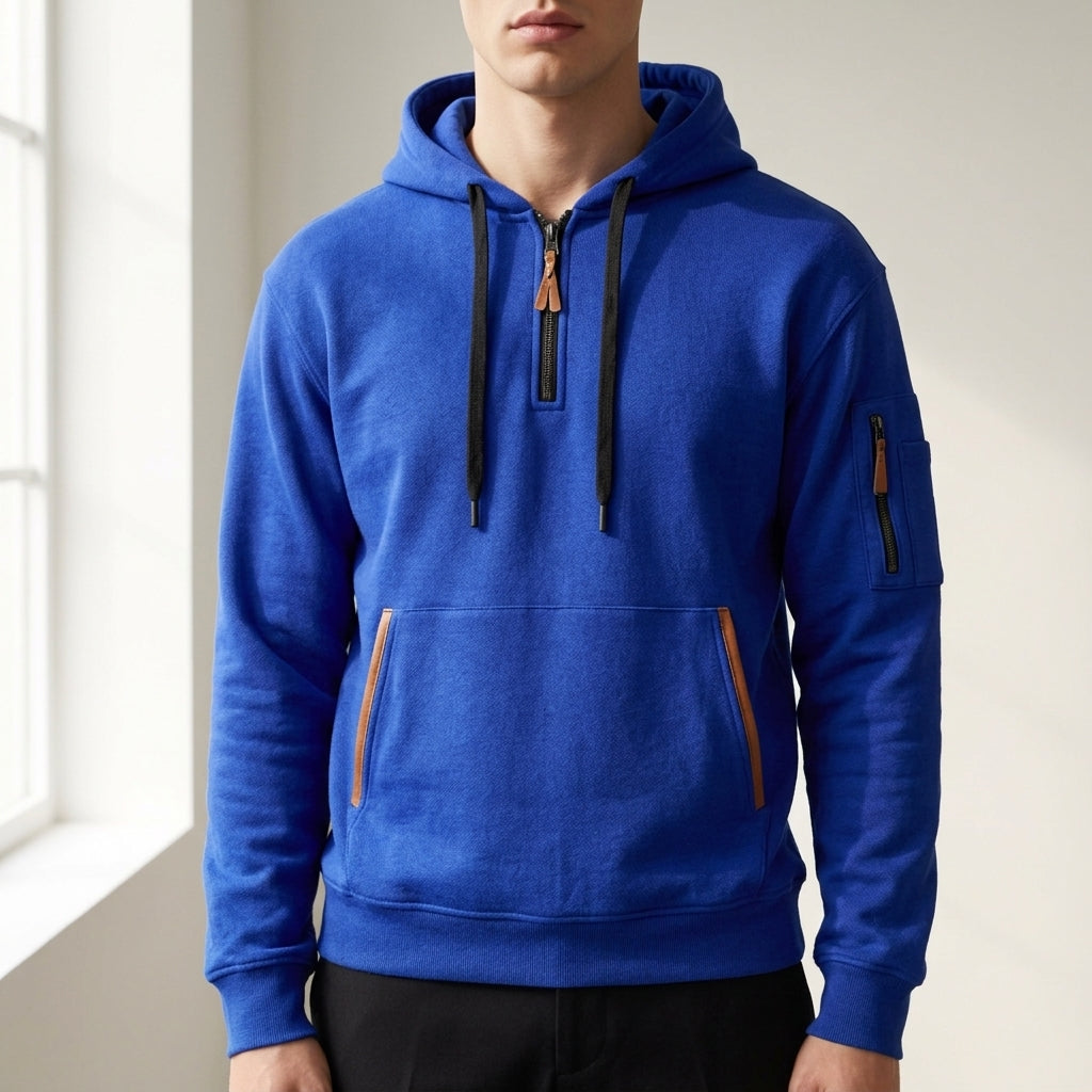 Julian | Quarter-Zip Hoodie with Zipper Pockets