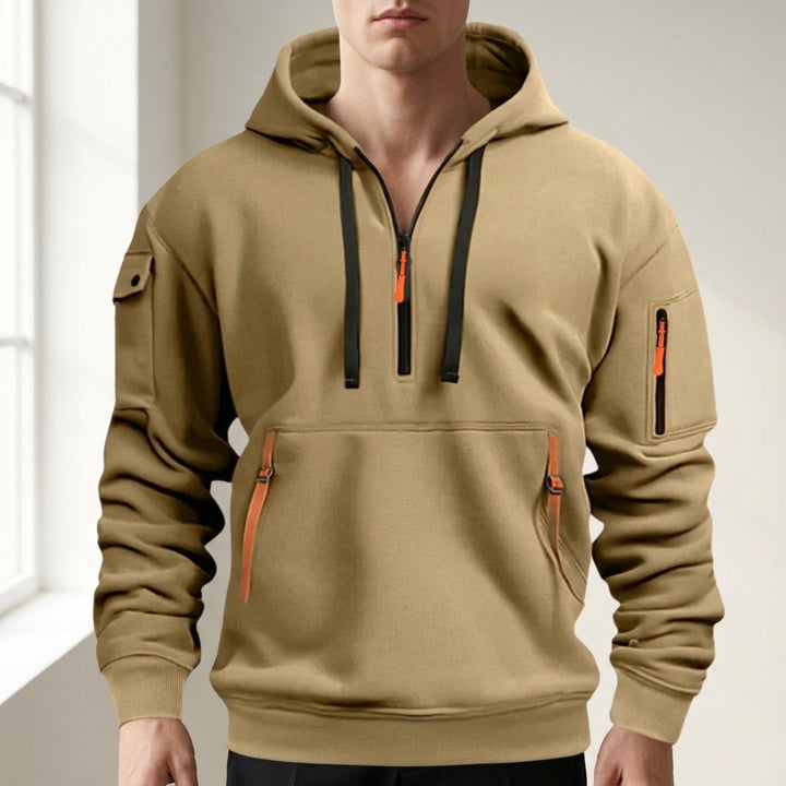 Julian | Quarter-Zip Hoodie with Zipper Pockets
