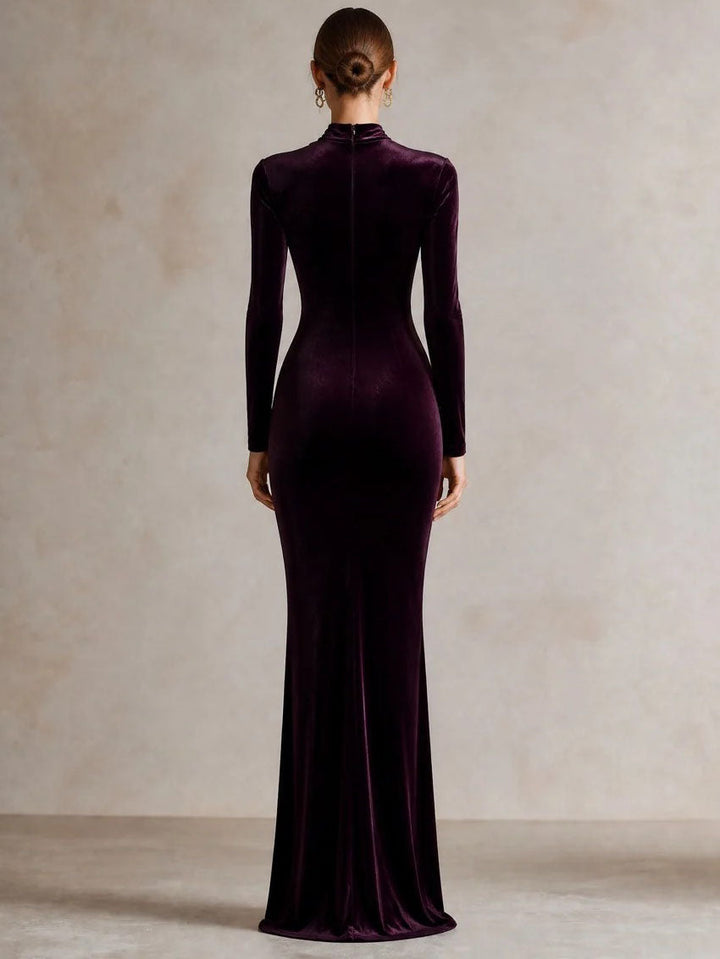 Ottilie Rae | Velvet Halter Mermaid Maxi Dress