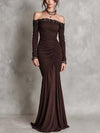 Theodora Wren | Lace Off-Shoulder Mermaid Evening Gown