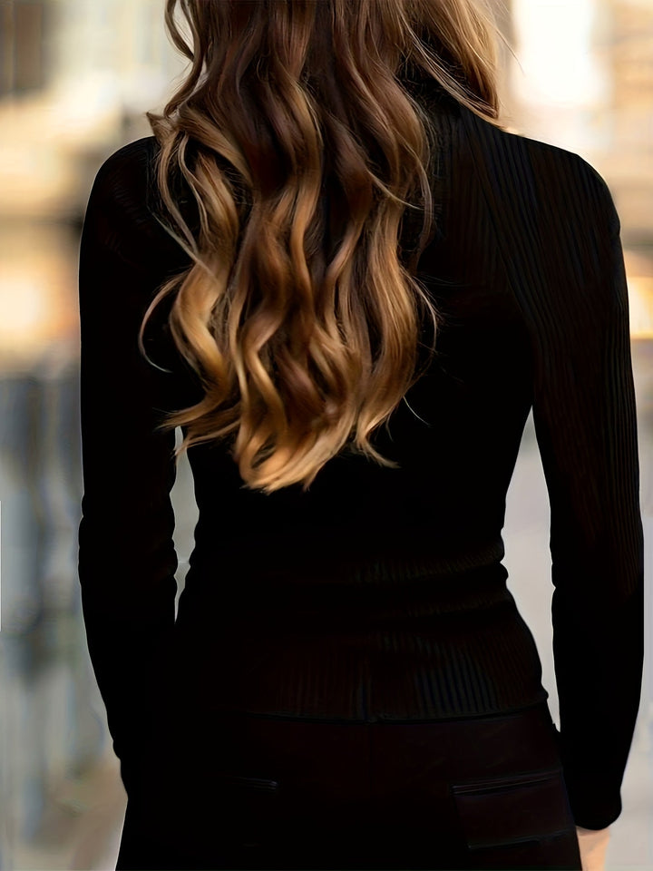 Marielle | Half-Zip High-Neck Top
