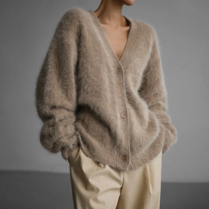 Faux Mink Oversized Cardigan