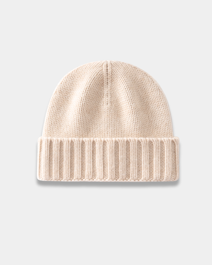 Winston | 100% Cashmere Rib-Knit Beanie
