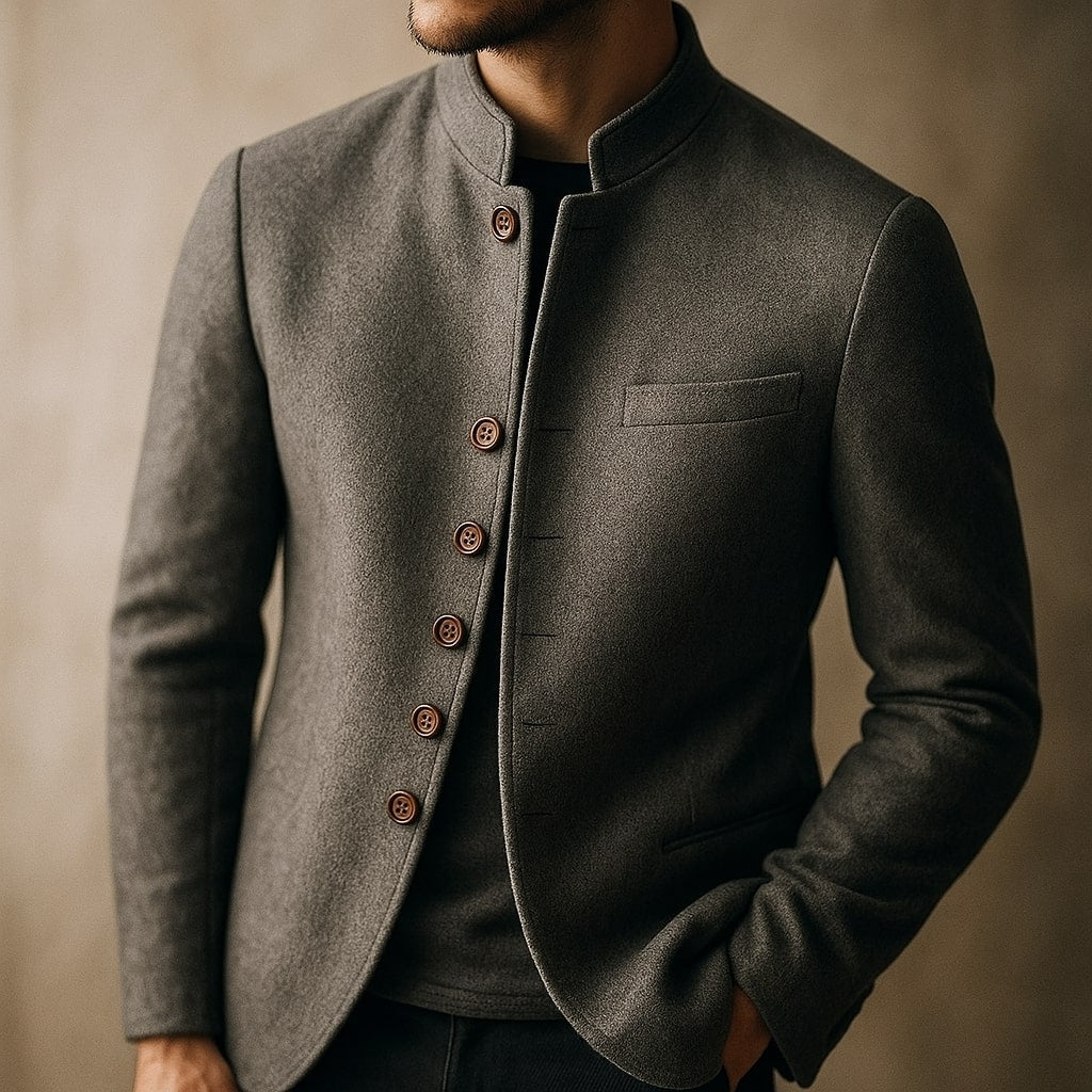Julian Wren | Wool Stand-Collar Jacket