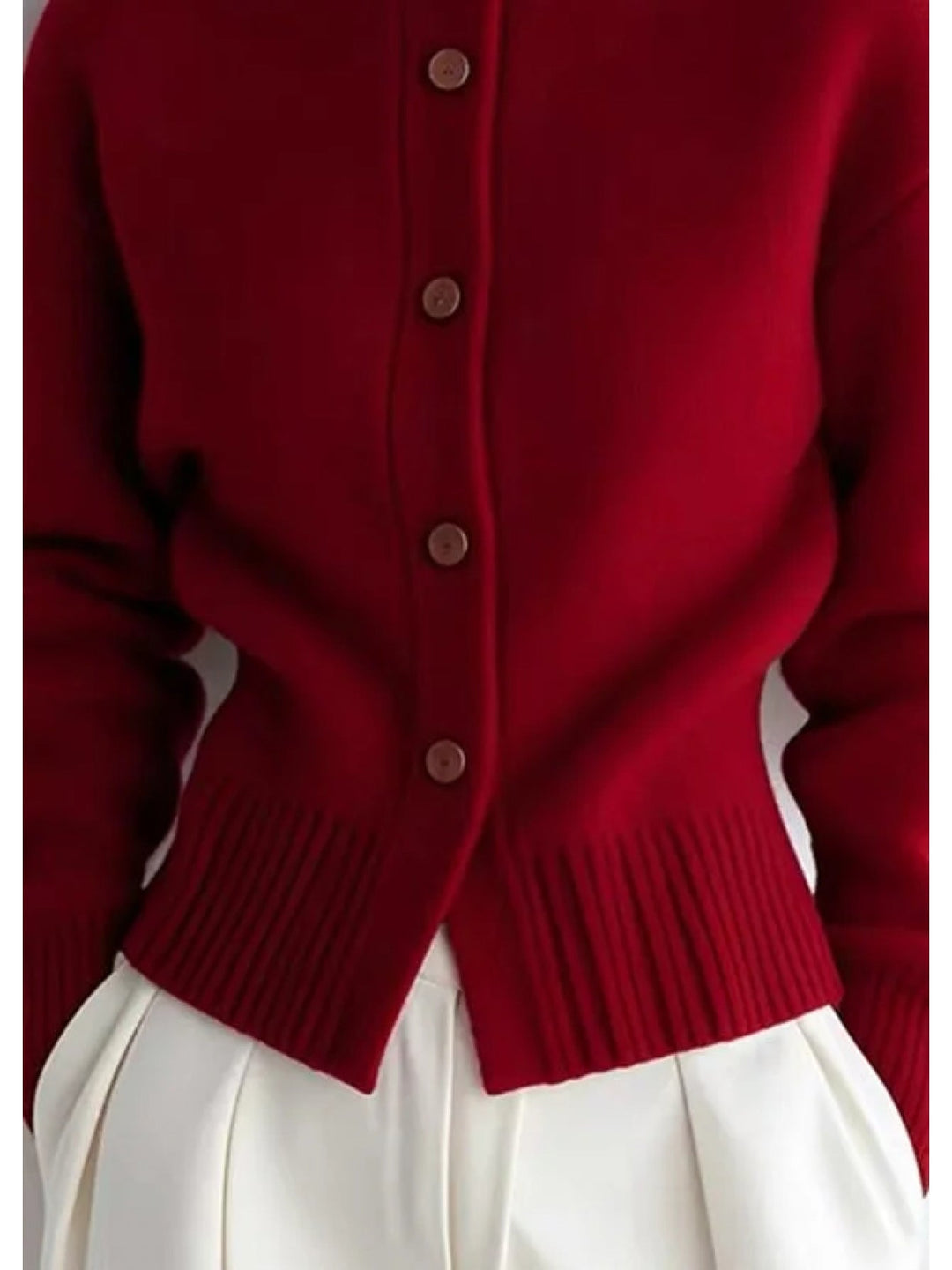 Morgan | Button-Up High-Neck Cardigan Sweater