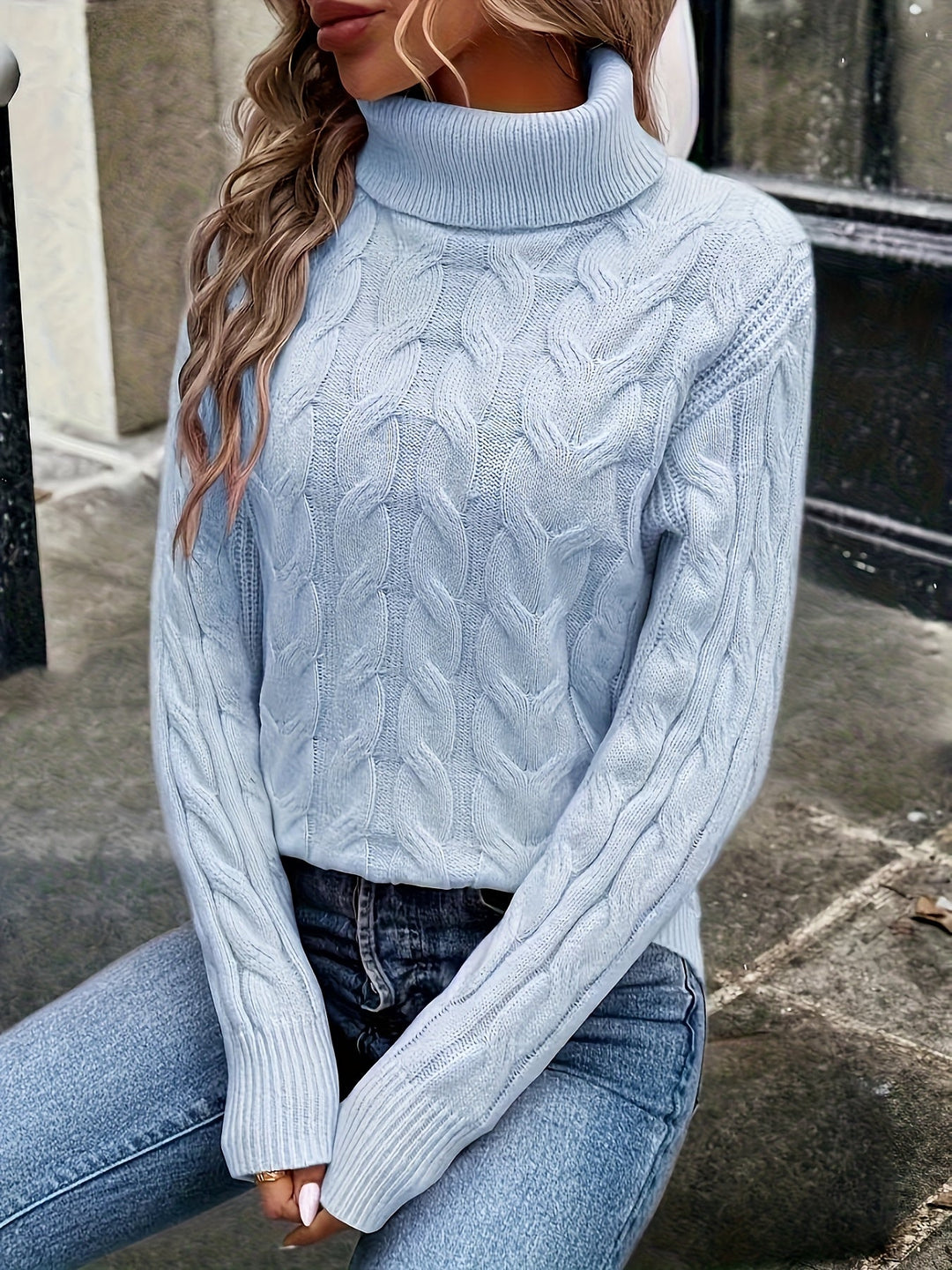 Noelani | Cable-Knit Turtleneck Sweater