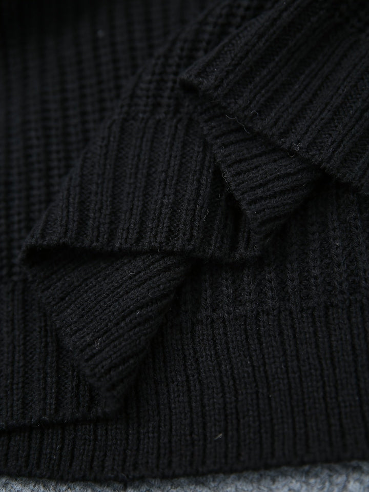 Sabine | Ribbed Half-Turtleneck Sweater Dress