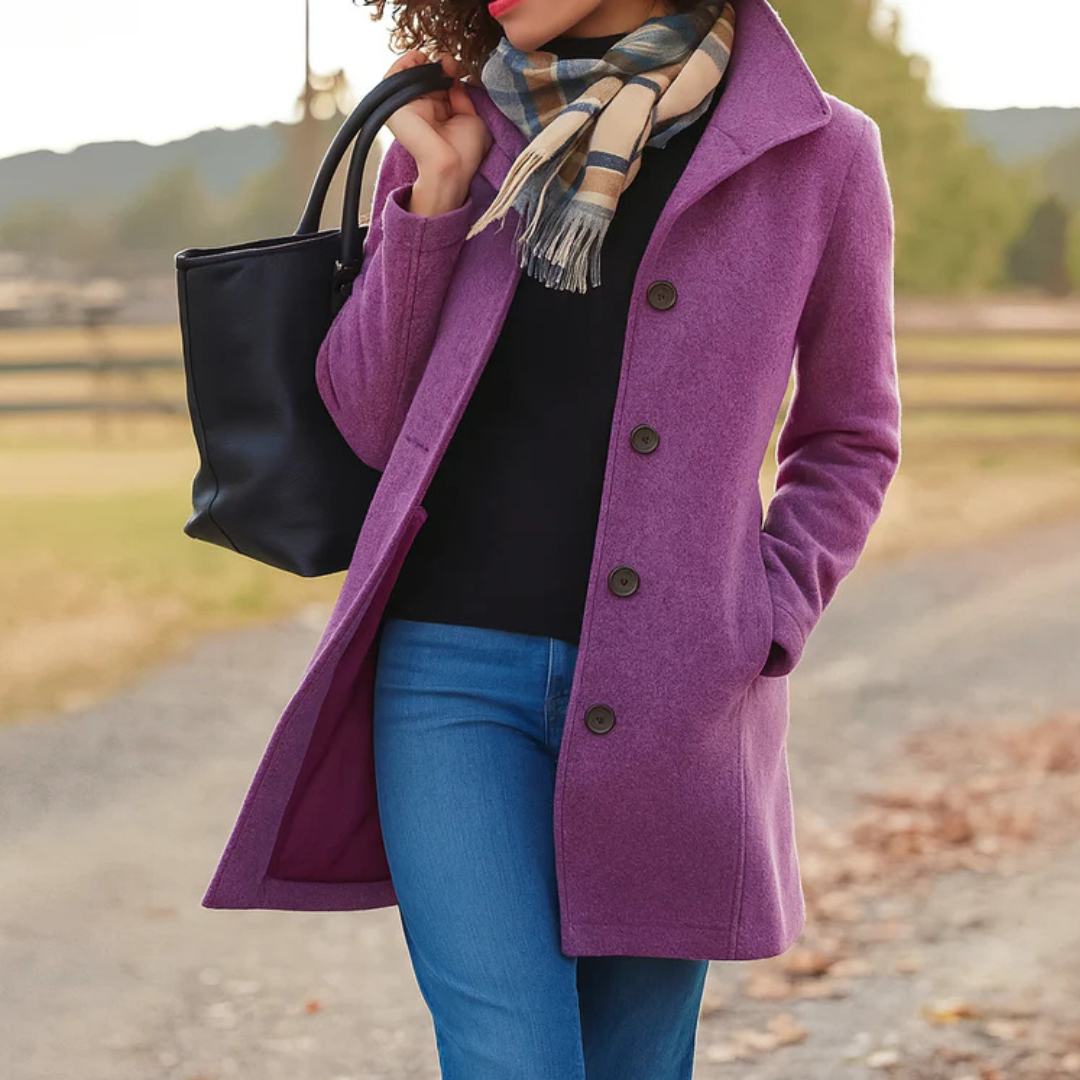 Rosalind Hart | Classic Winter Coat with Button Front