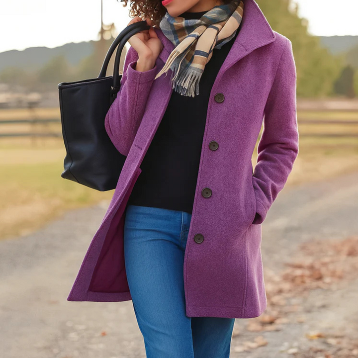 Rosalind Hart | Classic Winter Coat with Button Front