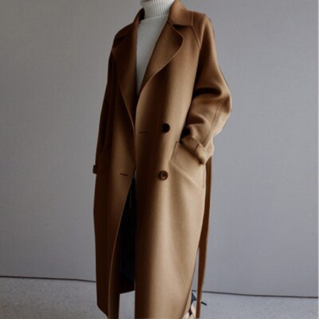 Ivy | Long Wool Blend Coat for Women