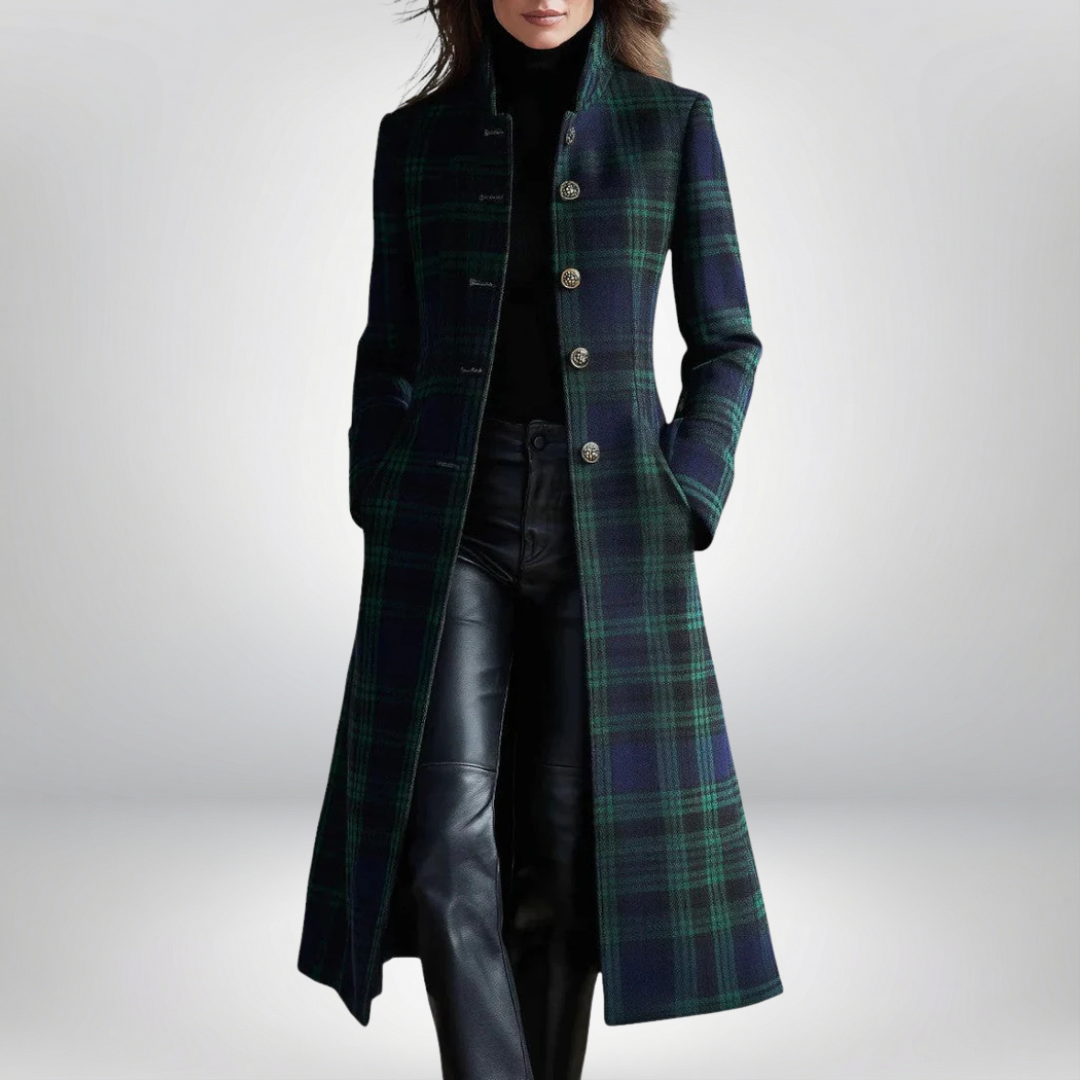 Lucy | Plaid Wool Coat for Women