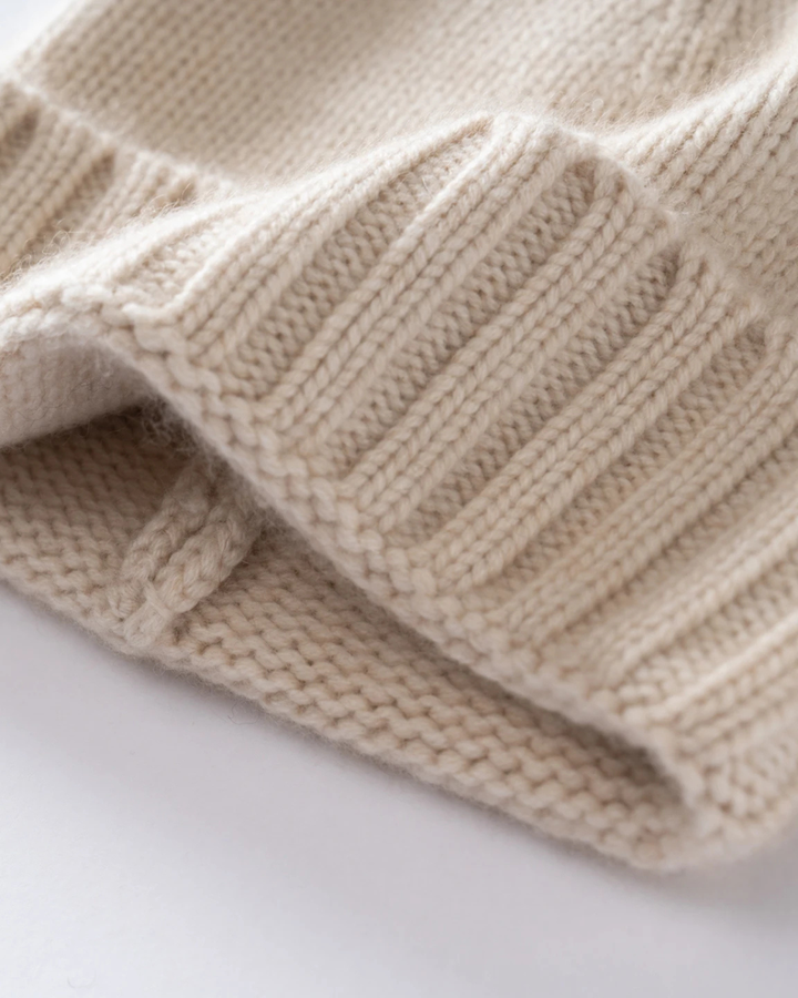 Winston | 100% Cashmere Rib-Knit Beanie