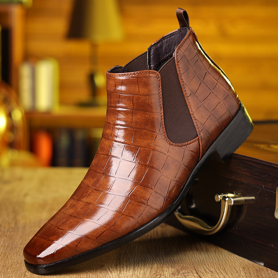 Elias | Croc-Embossed Chelsea Boots