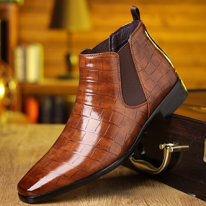 Elias | Croc-Embossed Chelsea Boots