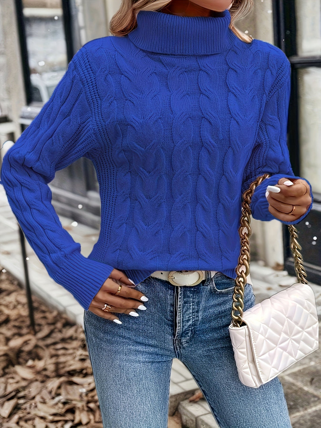 Noelani | Cable-Knit Turtleneck Sweater
