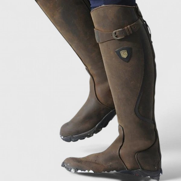 Grace | Buckled Accent Black Boots for Women