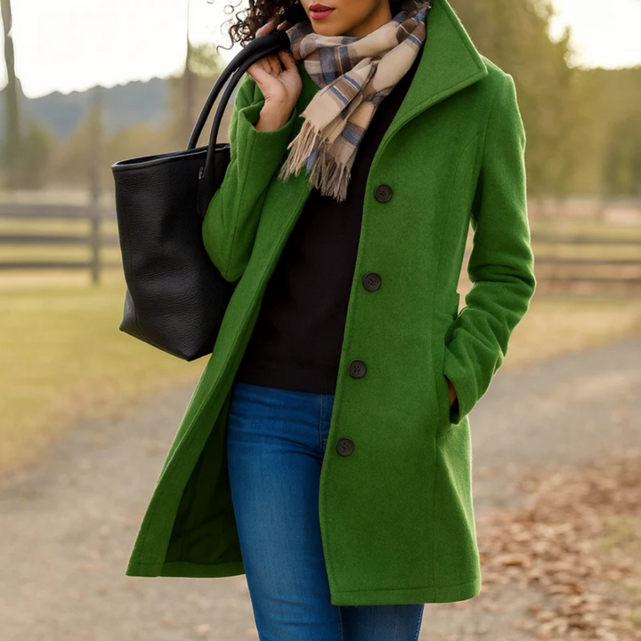 Rosalind Hart | Classic Winter Coat with Button Front
