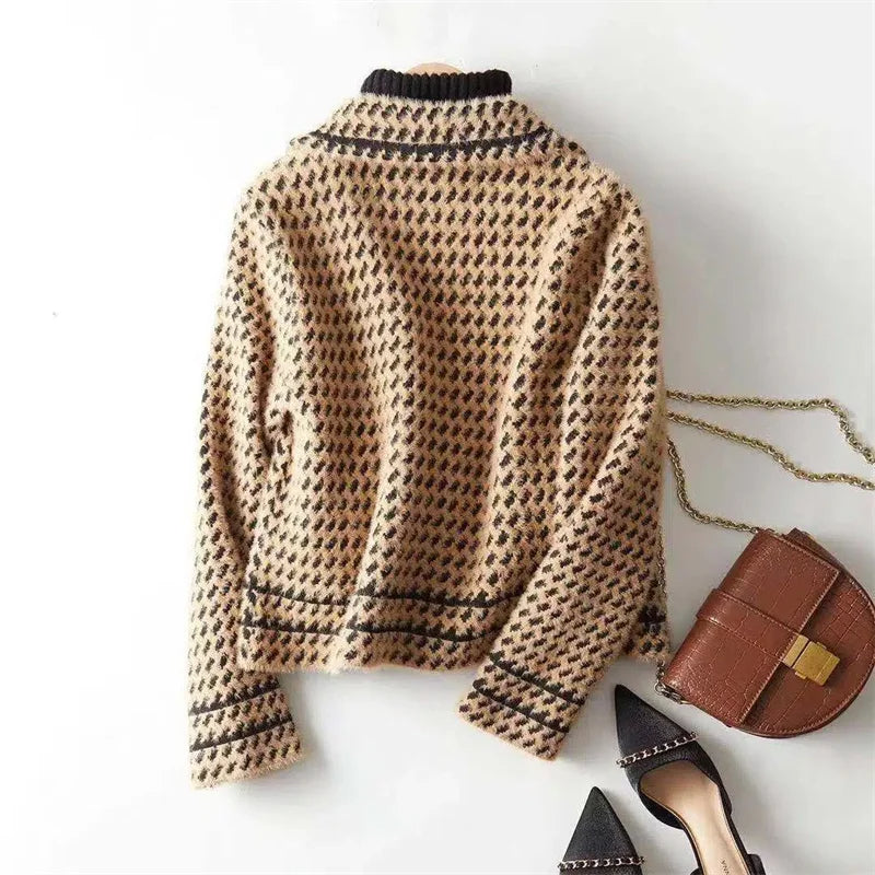 Harmony | Wool Cashmere Houndstooth Jacket